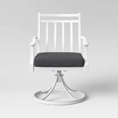 2pc Fairmont Metal Rocking Outdoor Patio Dining Chairs Swivel Chairs Charcoal - Threshold™ - Image 2