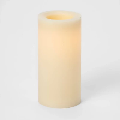 8" X 4" LED Flameless Black Wick Candle Cream - Threshold™ - Image 2