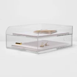Acrylic Large Paper Tray With Drawer - Threshold™