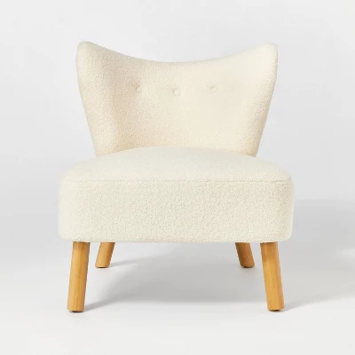 Sculpted Faux Shearling Accent Chair Cream - Threshold™ Designed With Studio McGee - Image 2