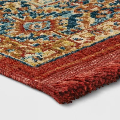 Damask Woven Persian With Fringe Rug - Threshold