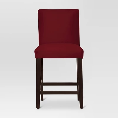 25" Velvet Parsons Counter Height Barstool Wood - Threshold™ - Image 9