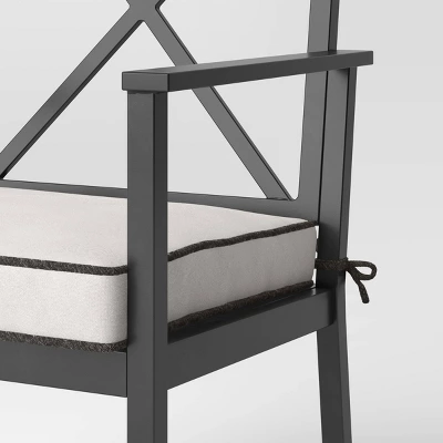 2pc Searsburg Aluminum Outdoor Patio Dining Chairs Arm Chairs Black - Threshold™ - Image 3