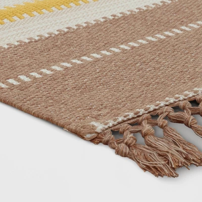 7' X 10' Textural Stripe Woven Outdoor Rug Pink - Threshold™ - Image 2