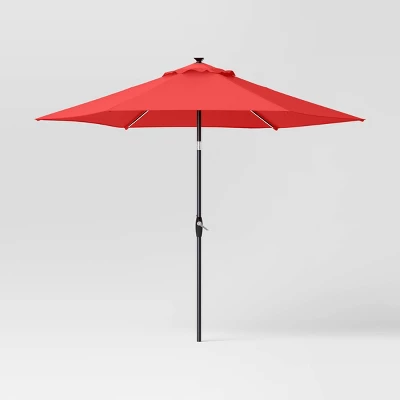 9'x9' Market Solar Patio Umbrella - Black Pole - Threshold™ - Image 7