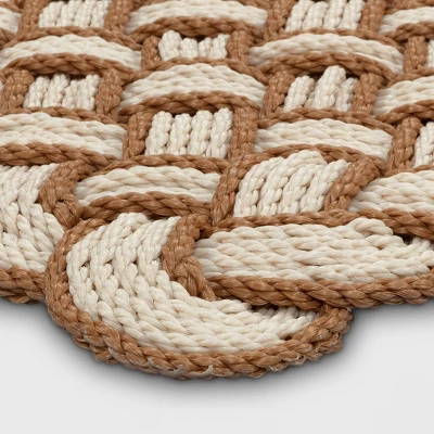 1'6"x2'6" Lovers Knot Coir Doormat Cream/Brown - Threshold™ - Image 2