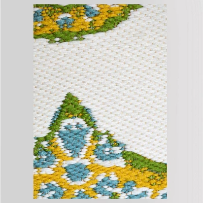 5' X 7' Sunshine Medallion Outdoor Rug Yellow - Threshold™ - Image 3