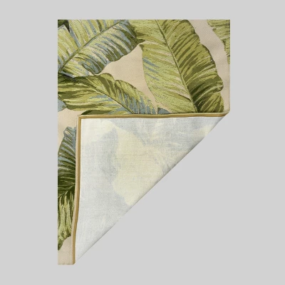 9'x12' Vacation Tropical Rectangular Woven Outdoor Area Rug Green - Threshold™ - Image 2