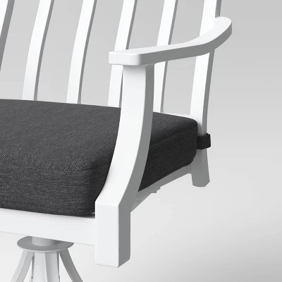 2pc Fairmont Metal Rocking Outdoor Patio Dining Chairs Swivel Chairs Charcoal - Threshold™ - Image 4