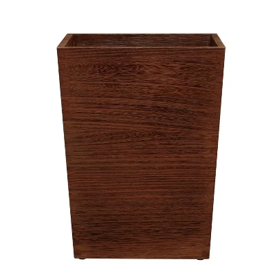 Square Trash Can Dark Wood - Threshold™