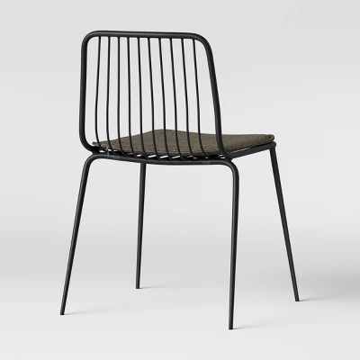 Set Of 2 Sodra Rounded Seat Wire Dining Chair Black - Threshold™ - Image 4