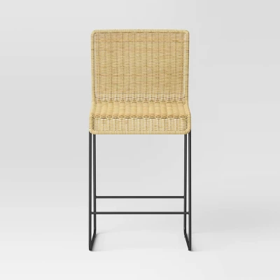 Chapin Modern Woven Counter Height Barstool With Metal Legs - Threshold™ - Image 2