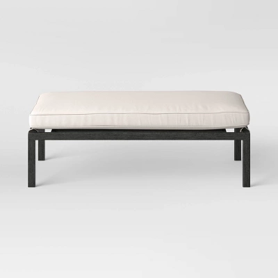 Ryegate 2pc 4' Mini Patio Daybed With Ottoman Weathered Teak - Threshold™ - Image 6