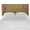 Tufted Woven Upholstered Wingback Headboard - Skyline Furniture
