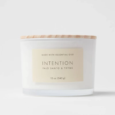 Wood Lidded Glass Wellness Intention Candle - Threshold™ - Image 3