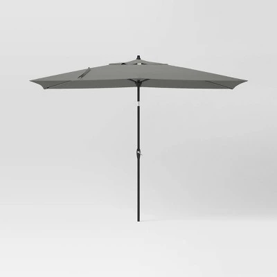 10'x6' Rectangular Market Patio Umbrella - Black Pole - Threshold™ - Image 8