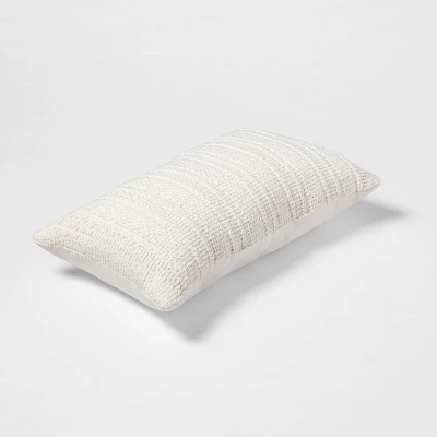Oversized Textural Woven Throw Pillow Cream - Threshold™ - Image 2