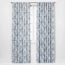 1pc Light Filtering Charade Floral Window Curtain Panel - Threshold™