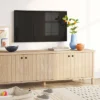Livingstone Planked TV Stand For TVs Up To 69" Natural - Threshold™