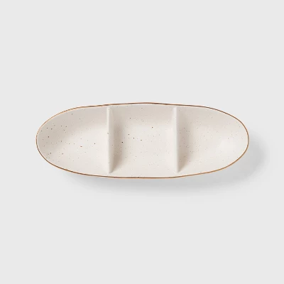 Ceramic Sectioned Serving Bowl Ivory - Threshold™ - Image 2