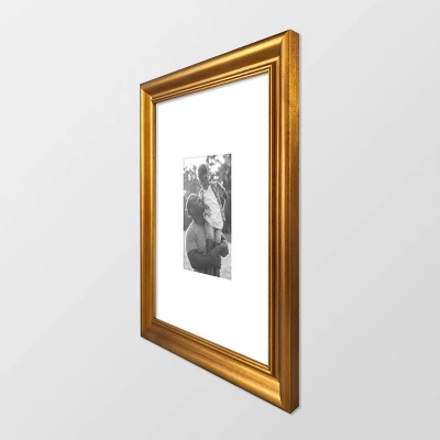 Wood Antique Wall Frame Brass - Threshold™