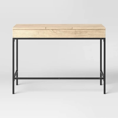 Loring Wood Writing Desk With Drawers And Charging Station - Threshold™ - Image 3