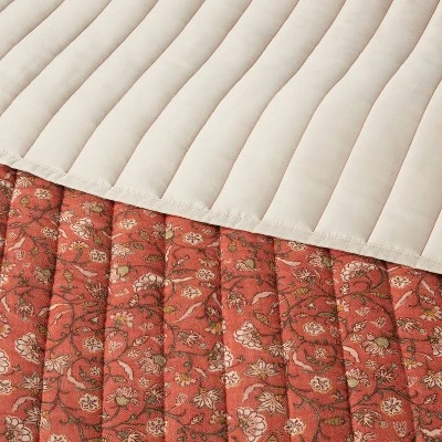 Voile Floral Printed Quilt Bronze - Threshold™ - Image 2