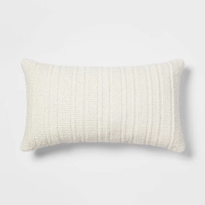 Oversized Textural Woven Throw Pillow Cream - Threshold™ - Image 4