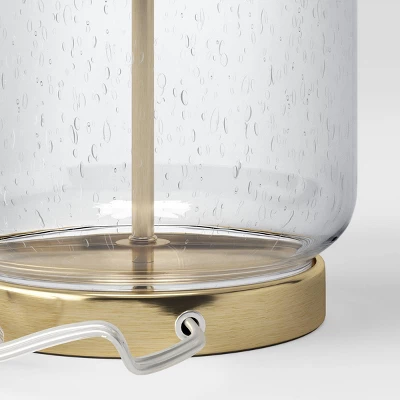 Bubble Glass With Brass Detail Large Lamp Base Clear - Threshold™ - Image 2