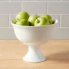 80oz Porcelain Beaded Footed Serving Bowl White - Threshold™