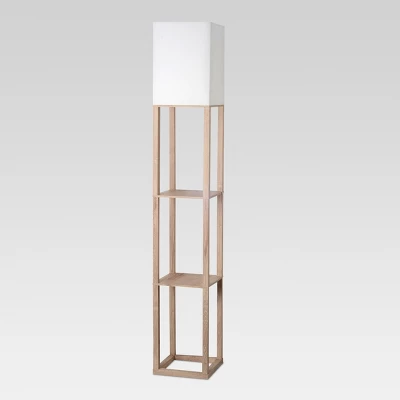 Alabaster Shelf Floor Lamp Light Brown - Threshold™ - Image 4