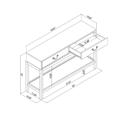 Brandeis Woven Console Table Brown - Threshold™ Designed With Studio McGee - Image 7