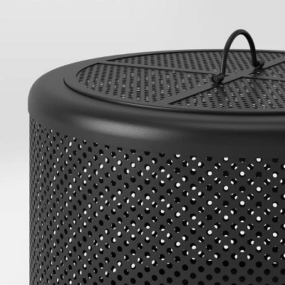 25" Metal Wood Burning Lantern Style Fire Pit - Black - Threshold™ - Image 3