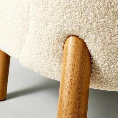 Sculpted Faux Shearling Accent Chair Cream - Threshold™ Designed With Studio McGee - Image 4