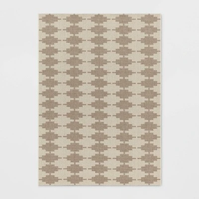 Step Diamonds Outdoor Rug Tan/Ivory - Threshold™ - Image 4