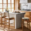 Emery Wood Counter Height Barstool With Upholstered Seat And Sling Back Natural - Threshold™ Designed With Studio McGee