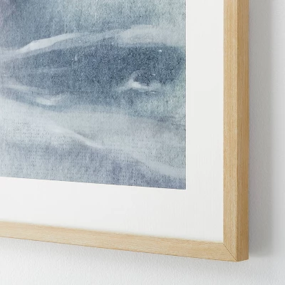 24" X 30" Ocean Abstract Framed Wall Poster Prints Blue - Threshold™ Designed With Studio McGee - Image 2