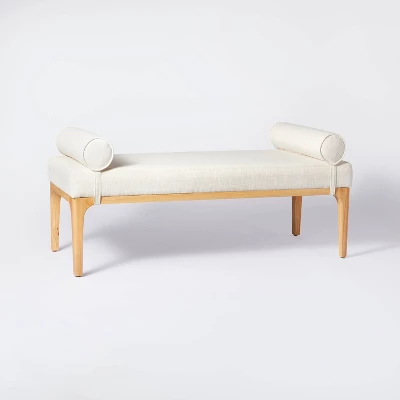 Randolph Bench With Bolster Pillows Linen - Threshold™ Designed With Studio McGee - Image 8