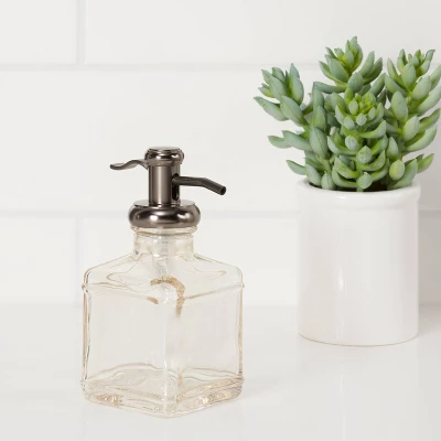 Short Antique Glass Soap Pump Brown - Threshold™