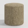 Round Thalia Ottoman In Textured Linen - Threshold™