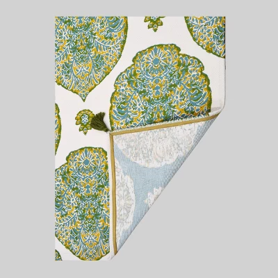 5' X 7' Sunshine Medallion Outdoor Rug Yellow - Threshold™ - Image 2