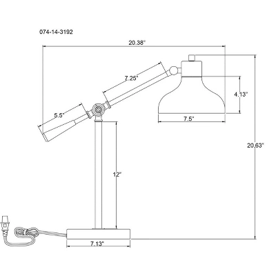 Crosby Schoolhouse Desk Lamp Black - Threshold - Image 4