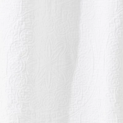 Matelasse Medallion Shower Curtain White - Threshold™ - Image 3