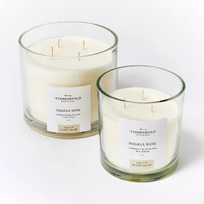 Clear Glass Masala Rose Candle White - Threshold™ Designed With Studio McGee - Image 4