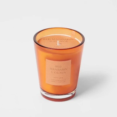 Colored Vase Glass With Dustcover Mandarin & Guava Candle Orange - Threshold™ - Image 7