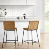 Wasson Woven Metal Leg Counter Height Barstool Tan - Threshold™
