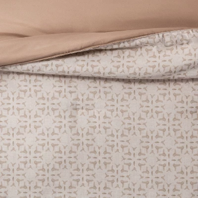 5pc Printed Geo Comforter Set Assorted Beiges - Threshold™ - Image 3
