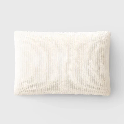 Striped Faux Fur Lumbar Throw Pillow - Threshold™ - Image 6