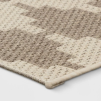 Step Diamonds Outdoor Rug Tan/Ivory - Threshold™ - Image 2