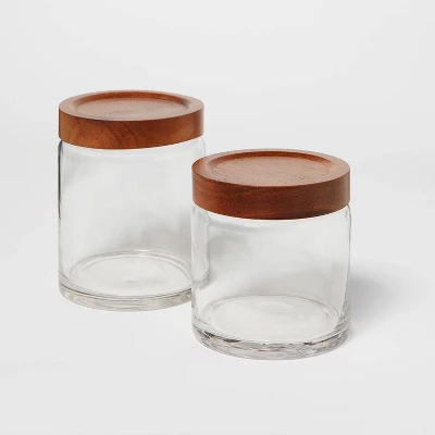 Canister Acacia/Glass Medium - Threshold™ - Image 3